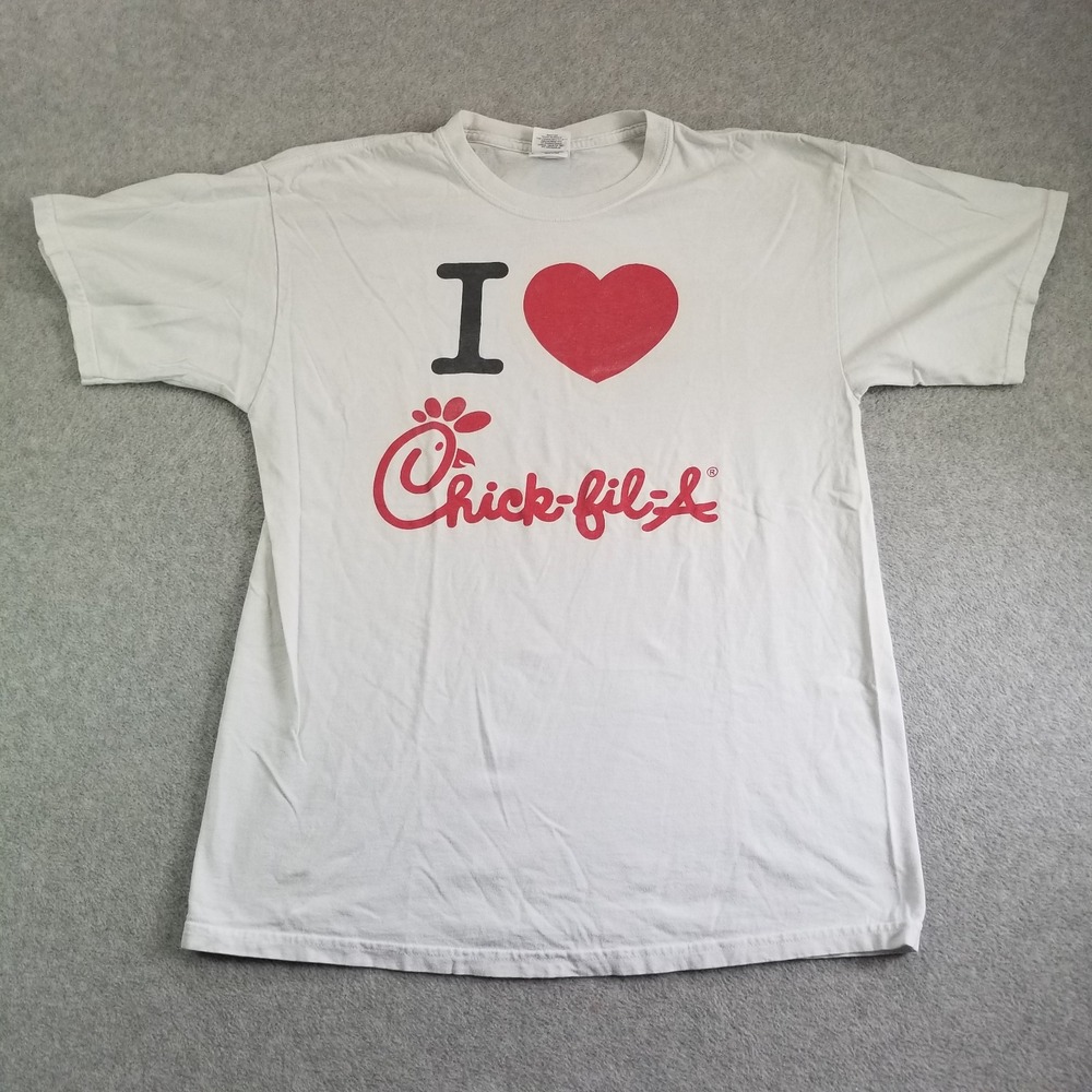 VTG Chick-fil-A Shirt Mens Large White Grand Opening Virginia Promo Y2K Gildan